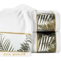 Eurofirany EVA Handdoek Wit 50x90 cm - Luxe Katoen met Decoratieve Borduuring