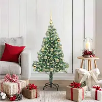 Prolenta Maison Exclusive - Kunstkerstboom, besneeuwd met LED-verlichting, 120 cm