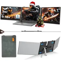 DNA Professionele Portable Monitor - USB-C - 14.1 Inch - Double Draagbare Monitor - Portable Monitor Voor Laptop - Grijs - 2cm x 21cm x 34cm