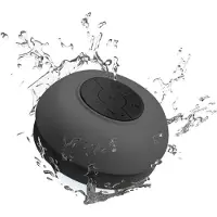 TIM. TIM Douche Speaker - Badkamer Speaker - Douche Speaker Bluetooth - Zwart - 4cm x 5cm x 3cm