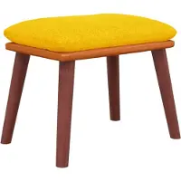 vidaXL Voetenbank 45x29,5x35 cm stof en kunstleer mosterdgeel