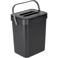 TIM. TIM Prullenbak - Prullenmand - Afvalbak - Trash Can - Zwart - 21cm x 17cm x 24cm