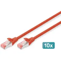 Digitus DK-1644-050-R10. Patchkabel Cat. 6, S/FTP, 5,0 meter, rood, verpakking van 10 stuks