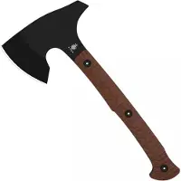 Kizer Cutlery Urus 1073A1, Black Coated 1095, Brown Micarta, tomahawk, Maciek Waluszko design
