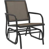 vidaXL Schuifstoel voor tuin 61x76x87 cm textileen staal bruin