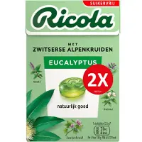 Ricola Keelpastilles Duo Eucalyptus Suikervrij 2 x 50 gr