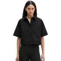 Marc O'Polo Regular fit blouse met korte mouwen van puur katoen met ajourwerk