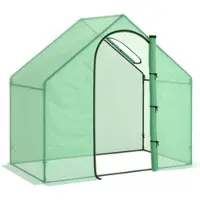 MODFU - Foliekas - Met Ritsdeur En Dakraam - Met Stalen Frame - Groen - 180 X 100 X 168 Cm