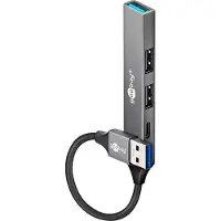 Goobay 74458 - USB-A Hub - 4 poorten USB-A en USB-C - Grijs