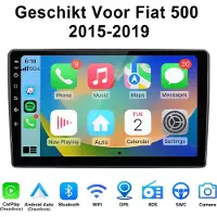 Junsun Android 15 Autoradio Geschikt Voor Fiat 500 2015-2019 Accessoires, 2GB+64GB, Draadloze CarPlay & Android Auto, DAB+, GPS-Navigatie, Bluetooth, WIFI, 9-inch Touchscreen, DSP, Quad-core processor