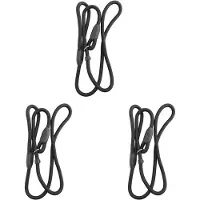 Semoic 3X Stevige Hondenhalsband, Touw, Nylon, Hondensliptraining, Wandelriem met P-Ketting, 1 cm, Zwart