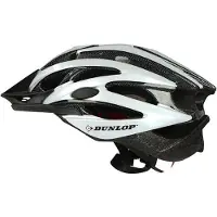 Dunlop - Verstelbare mountainbikehelm voor volwassenen, maat M (55-58 cm), wit en zwart