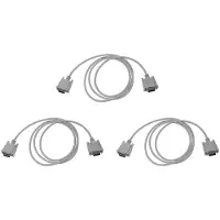 Tlily 3X VGA DB15 Mannelijk Naar RS232 DB9 Pin Mannelijk Adapterkabel/Video Grafische Verlengkabel (Wit, 1,5 M)