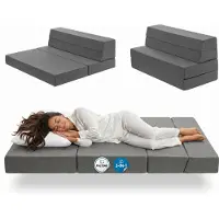Arensberger opvouwmatras Multifold 120 x 200 cm, 15 cm dik | Opvouwbaar logeerbed | Opvouwmatras voor op de camping | Opvouwbaar logeerbed | Opklapbank | Opvouwbare slaapmatras | Afneembare hoes