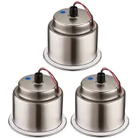 Exogio 3X LED Light Drink Holder LED Recessed Stainless Steel Cup Drink Holder Cup Shape for Car Marine Boat