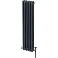 MonsterShop Traditionele 3 Kolom Verticaal Radiator - 1800 x 292mm - Grijs