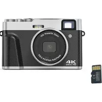 INF Digitale camera 48MP 2,7K FHD 16x digitale zoom, webcam, autofocus Black