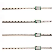 ISTOVO 4Pcs 9mm Linear Guide Miniature Rail MGN9 400mm Linear Rail and 4 Pcs MGN9H Miniature Rail Slider