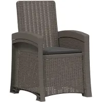 vidaXL Ligstoel Rieten Look Lichtgrijs en antracietkleurig PP