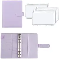 INF Ringband A6 met 12 kunststof vakken Purple