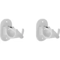 INF Sterke en discrete gordijnroedebeugels, 2-pack White