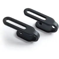 INF 2-Pack Gordijnwandhaken, Zinklegering Gordijnhaken voor Muur Black