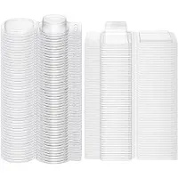 Tlily 100 Stuks Wax Melt Mallen Doorzichtige Lege Plastic Wax Melt Clamshells Container Mallen PET Enkele Kubus 1 Oz Kaars Mallen