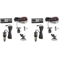 Tlily 2X 3 Camera Lens Auto DVR 3-Kanaals Dash Cam HD 1080P voor en Achter Binnen Dashcam Videorecorder Nachtzicht