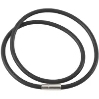 Wella 10 Zwarte Rubberen Kanten Choker Kettingen 450 X 4 mm Per Vrouw,