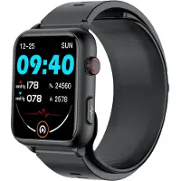 INF Smartwatch, 1,91-inch scherm, bloeddruk, hartslag, bloedzuurstof Black