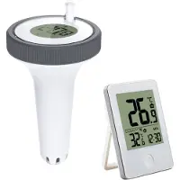 Semoic Draadloze zwembadthermometer, drijvend, eenvoudig afleesbaar, digitaal