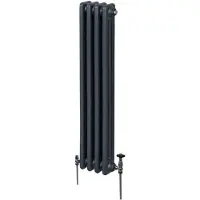 MonsterShop Traditionele 3 Kolom Verticaal Radiator - 1500 x 202mm - Grijs