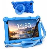 AngelTech Kindertablet Slim – Android 15 – 3+4GB RAM - 32+64GB – 100%Kidsproof – Vanaf 3 Jaar – 7 Inch - Ouderlijk Toezicht – Blauw