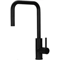 Pure.Sink Luxion Mat Zwarte keukenkraan square met uittrekbare uitloop PLXSQUA-10