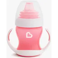 Munchkin Overgangsbeker - Gentle beker - Transition Cup - Anti-lek Beker voor Baby's – Vanaf 4 Maanden - 118ml - Roze - Drinkbeker
