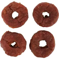 Flamingo hapki hondensnack donut met eend 4 st samen 95 gr 100%tasty