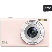 INF Digitale camera 48MP 2,7K FHD 16x digitale zoom, webcam, autofocus Black