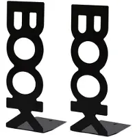 Typecat paar boekensteunen voor bibliotheekschoolboekhouder, letterbord zwart