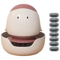 Typecat Afwasborstel met Zeepdispenser Leuke Potborstel Keukenborstel Afwas Pot Pan Gootsteen Reiniging Zeepborstel Rood