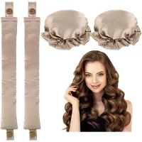 INF Set haarrollers en satijnen lint - krul je haar 's nachts Grey