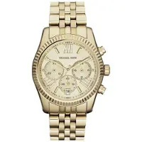 Michael Kors MK5556 Lexington Chronograaf Champagne Wijzerplaat Goud Pvd Dameshorloge