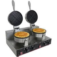 KuKoo Dubbele Wafel Maker Commerciële Horeca Keuken Platen met antiaanbaklaag