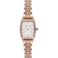Giorgio Armani AR11406 Witte Wijzerplaat Dames Horloge