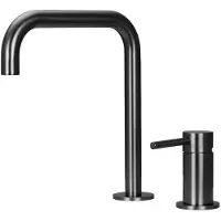 Pure.Sink Luxion 2-gats Gun metal keukenkraan met U uitloop PLX2HU-61