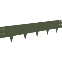 vidaXL Gazonrand 50 st 100 x 20 cm Staal Olijfgroen