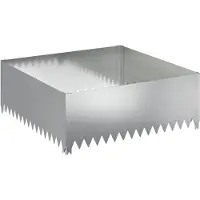 vidaXL Gazonrand 100 x 100 x 35 cm Staal Zilverkleurig
