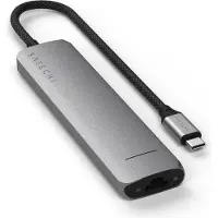 Satechi Usb C 7-in-1 Slim Multiport Adapter met Ethernet Space Grey
