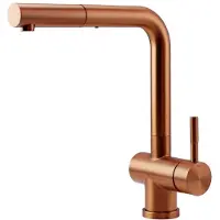 Pure.Sink Elite Steel Pulse-S keukenkraan PVD koper met uittrekbare uitloop PS8500-62