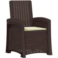 vidaXL Ligstoel Rieten Look Bruin en crèmekleurig PP