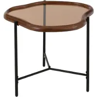 Jline Coffee table zip glass multicolored